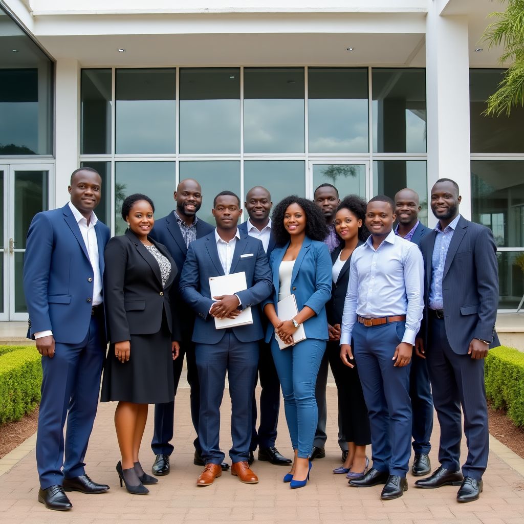 The Conglutinativeruo team in front of office